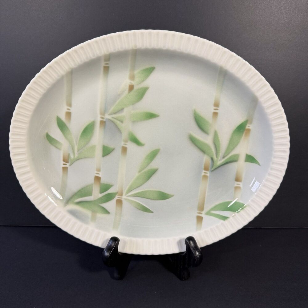 Syracuse China Co. Shelledge BAMBOO Restaurant Ware Large Oval Platter 11.5"